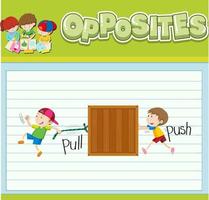 Opposite words with pictures for kids vector