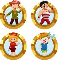 Set of different cartoon characters vector