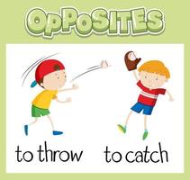 Opposite English words for kids vector