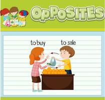 Opposite words with pictures for kids vector