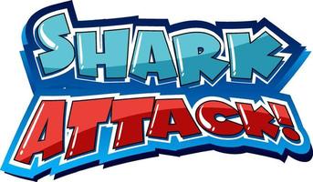 Font design for shark attack vector