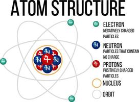 diagrama que muestra la estructura del átomo vector