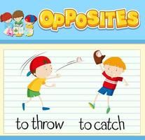 Opposite words with pictures for kids vector