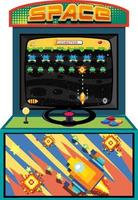 Retro arcade cabinet isolated on white background vector