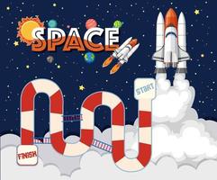 Game template with space theme background vector