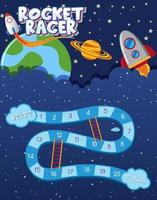 Game template with space theme background vector