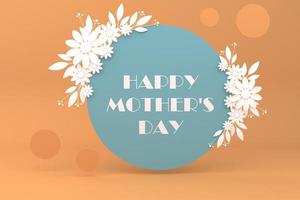 mothers day card 3d render.Free photo