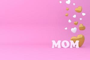 render 3d de tarjeta de felicitación del día de la madre para background.free photo foto