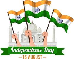 Happy India independence day vector