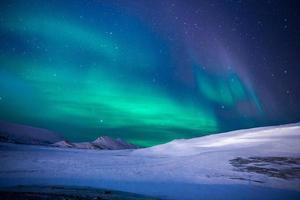 Northern lights or Aurora borealis in the beautiful sky.