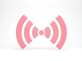 3d rendering, 3d illustration. Icon Wi-Fi, wireless internet network symbol on white background. Minimal concept. photo