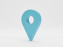 3d rendering, 3d illustration. Location map pin gps pointer markers. Map pointer on white background. photo