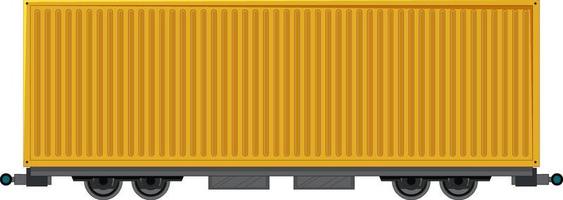Cargo container of freight train on white background vector