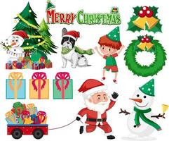 Christmas holidays with Santa and presents vector