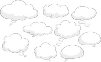 Speech bubble templates on white background vector