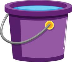 Bucket with water on white background vector