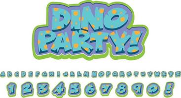 Font design for english alphabets in dinosaur character vector