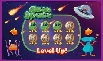 Game template design with space theme vector