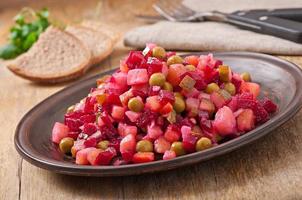 Traditional Russian salad of beetroot photo