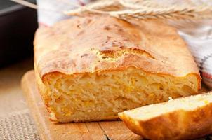 Homemade cheese bread photo