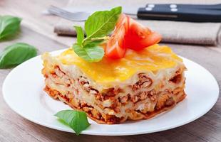 Classic Lasagna with bolognese sauce photo