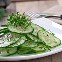 Fresh cucumber salad photo