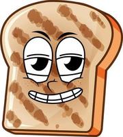 Toast with happy face vector