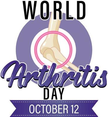 World arthritis day word banner design