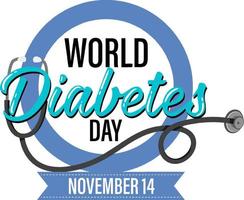 World diabetes day poster design vector