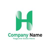 H letter logo design template vector