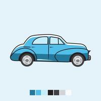 Free Vector of Classic vintage Old Car with cartoon style