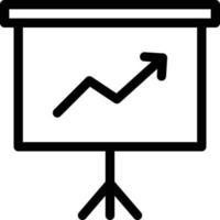 ilustración de vector de tablero de presentación en un fondo. símbolos de calidad premium. iconos vectoriales para concepto y diseño gráfico.