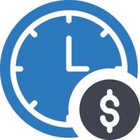 dollar time vector illustration on a background.Premium quality symbols. vector icons for concept and graphic design.