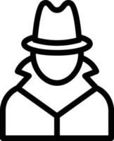 ilustración de vector de detective en un fondo. símbolos de calidad premium. iconos vectoriales para concepto y diseño gráfico.