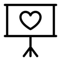 Ilustración de vector de tablero de amor en un fondo. Símbolos de calidad premium. iconos vectoriales para concepto y diseño gráfico.