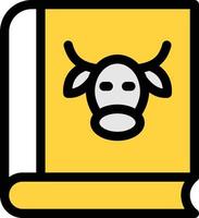 cow book vector illustration on a background.Premium quality symbols. vector icons for concept and graphic design.