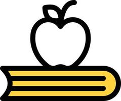 apple book vector illustration on a background.Premium quality symbols. vector icons for concept and graphic design.