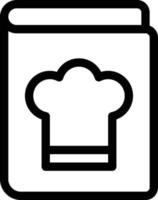 ilustración de vector de libro de cocina en un fondo. símbolos de calidad premium. iconos vectoriales para concepto y diseño gráfico.