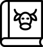 ilustración de vector de libro de vaca en un fondo. símbolos de calidad premium. iconos vectoriales para concepto y diseño gráfico.