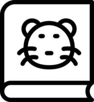 ilustración de vector de libro de gato en un fondo. símbolos de calidad premium. iconos vectoriales para concepto y diseño gráfico.