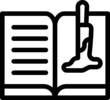 ilustración de vector de libro de ciencia en un fondo. símbolos de calidad premium. iconos vectoriales para concepto y diseño gráfico.