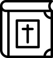 ilustración de vector de libro de biblia en un fondo. símbolos de calidad premium. iconos vectoriales para concepto y diseño gráfico.