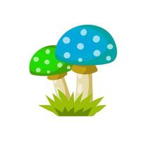 Mushroom with a green cap vector