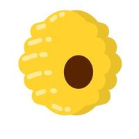 Hive. Yellow beehive. Element of nature vector