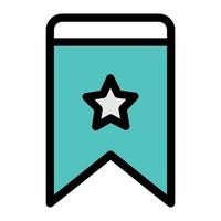 ilustración de vector de etiqueta de estrella en un fondo. símbolos de calidad premium. iconos vectoriales para concepto y diseño gráfico.