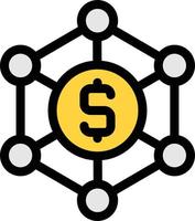 dollar sharing vector illustration on a background.Premium quality symbols.vector icons for concept and graphic design.