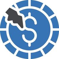 dollar crack vector illustration on a background.Premium quality symbols. vector icons for concept and graphic design.