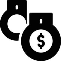 handcuff vector illustration on a background.Premium quality symbols. vector icons for concept and graphic design.
