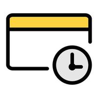 payment time vector illustration on a background.Premium quality symbols. vector icons for concept and graphic design.