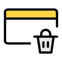 delete vector illustration on a background.Premium quality symbols. vector icons for concept and graphic design.